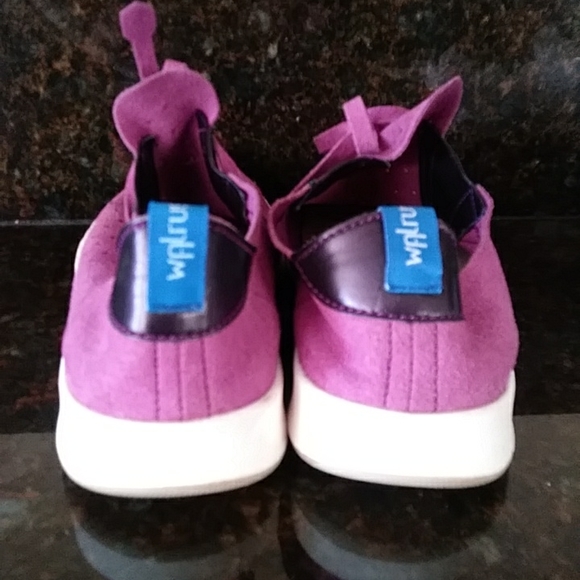 Walrus Dixie Micro Fiber Suede Look Perforated Lace Up Sneakers 6 Purple - Picture 12 of 16